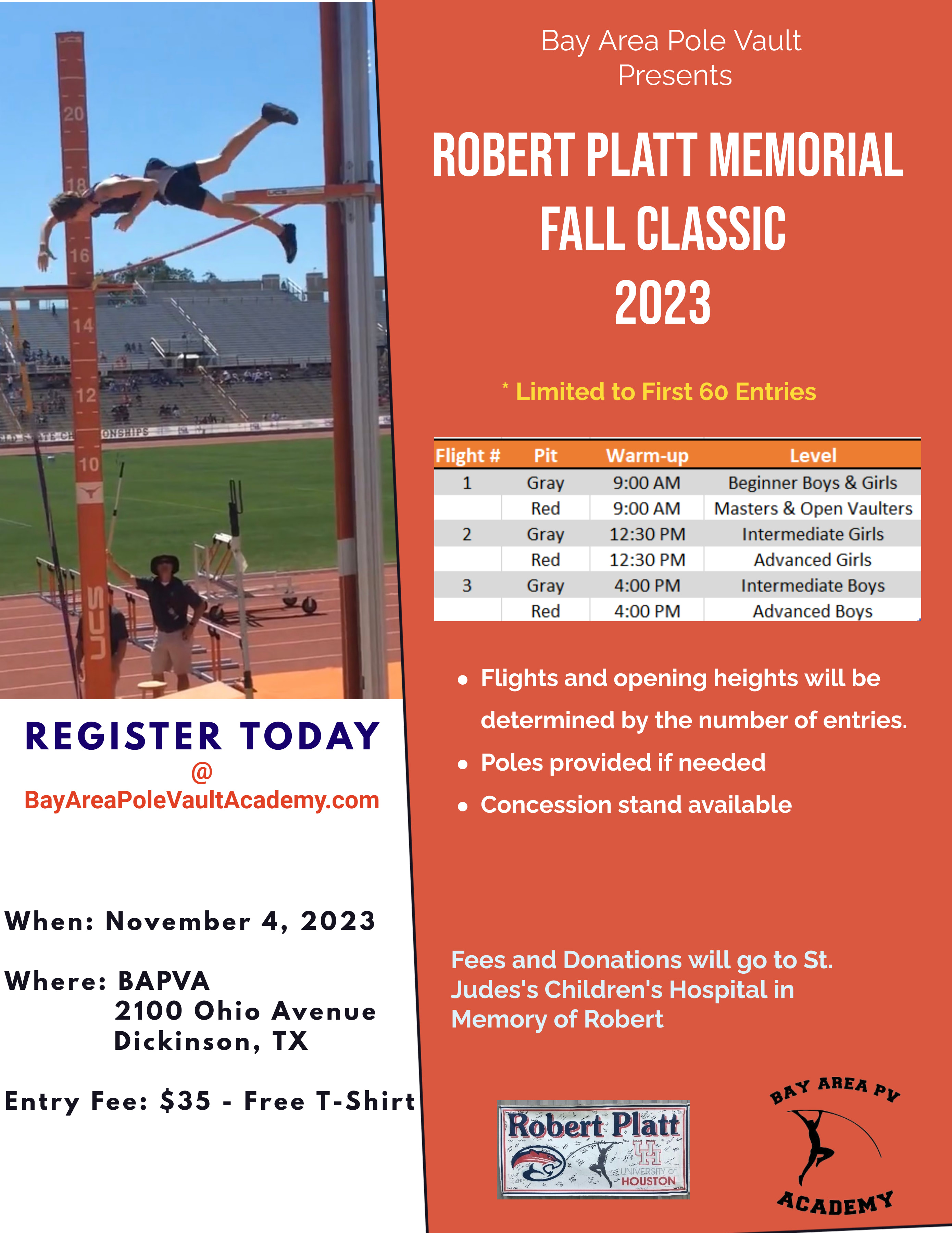 Robert Platt Memorial Fall Classic Meet Fee